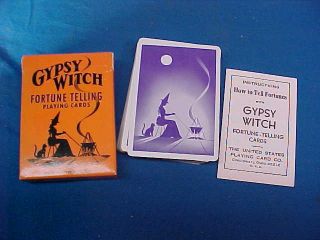1960s Gypsy Witch Playing Cards,  Fortune Telling Card Deck
