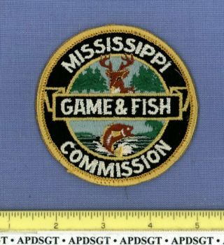 Mississippi Dnr Game & Fish Commission Police Patch Natural Resources Deer