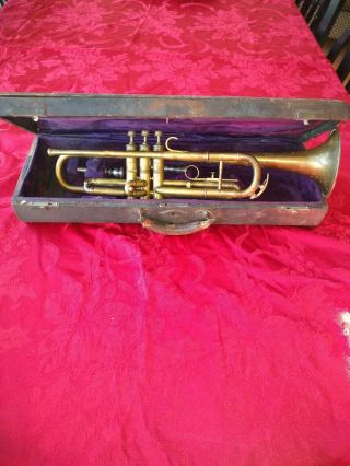 Vintage Chas E.  George Vega Standard Trumpet.  Dated 1918.
