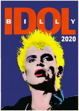 2020 Wall Calendar [12 Page A4] Billy Idol Punk Rock Music Photos Poster M1197