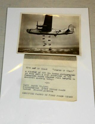 Ww Ii War Photo From A Fighter Pilot Typed Explanations Bomb Run