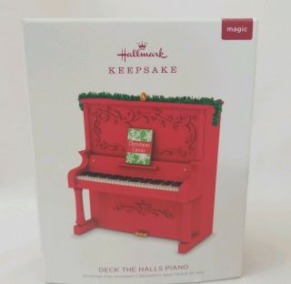 2018 Hallmark Deck The Halls Piano Magic Ornament