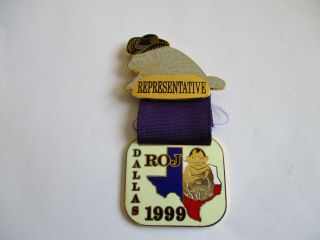 Royal Order Of Jesters Medal Badge Ribbon,  82nd Annual Meeting,  Dallas 1999