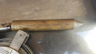 Vintage Lufkin USA Little Joe Oil Gauging Tape Measure brass plumb bob Gas Tool 3