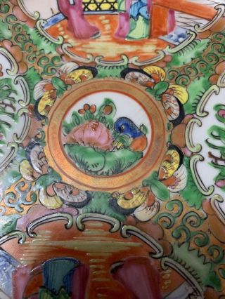 ONE antique CHINESE PORCELAIN FAMILLE ROSE CANTON PLATE 19TH CENTURY 3