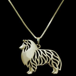 Collie Dog Necklace,  Collie Dogs Jewelry,  Golden Collie Dogs Necklace