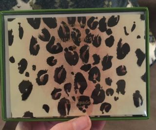 Kate Spade Set Of 10 Notecards Leopard Print