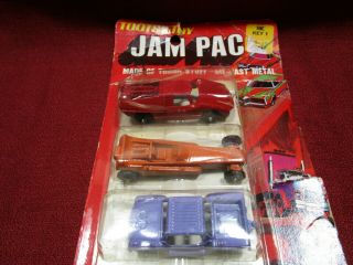 Tootsie Toy Jam Pac Tootsietoy - 7 Die - Cast Cars in Package Dated 1971 2