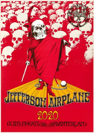2020 Wall Calendar [12 Pages A4] Jefferson Airplane Vintage Music Poster M1009