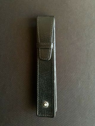 Montblanc Authentic Black Leather Pen Case Holder