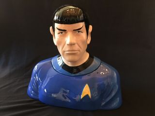Star Trek Classic Tv Series Mr.  Spock Bust Ceramic Cookie Jar