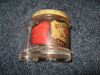 Diamond - Cream Paste - In The Alpha Jar - Pat.  Dec.  10,  1901 - Milwaukee,  Wisconsin.