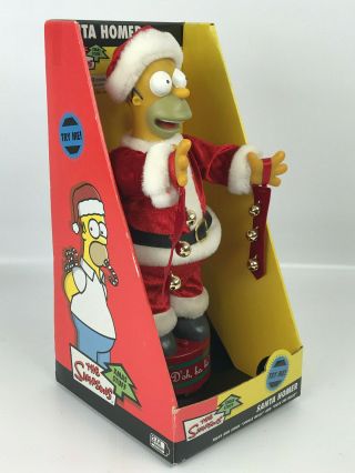 2005 Gemmy The Simpsons Santa Homer Dancing Singing Talking Christmas Decoration