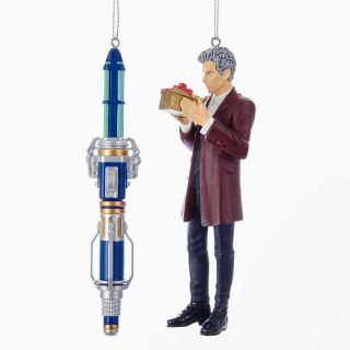 Doctor Who & Sonic Screwdriver Ornament Gift Set Of 2