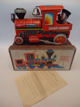 Vintage Flim Lemez Tin Toy Train First Edition Battery Operated & Box - Very Good