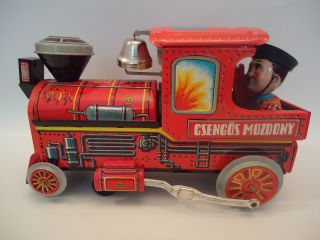 Vintage Flim Lemez Tin Toy Train First Edition Battery Operated & BOX - Very Good 2