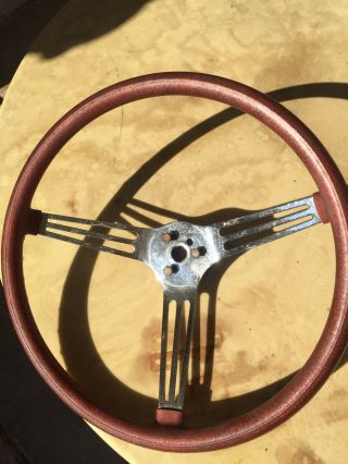 Vintage Red Metal Flake Steering Wheel 14.  5 Hot Rod Custom Gasser Vw Van Rat Rod