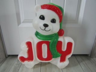 Empire Joy White Polar Bear 14 " Lighted Plastic Christmas Blow Mold