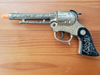 Vintage Wyandotte Hopalong Cassidy Cap Gun Gold Finish With Black Grips