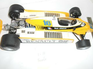 1:12/14 scale approx,  Assembled plastic kit.  Renault Elf Formula 1.  Good Cond 2