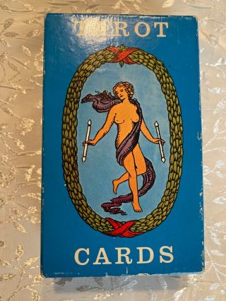 Vintage 1970s Rider Waite Smith Blue Box Tarot Deck - Pre Copyright Cards