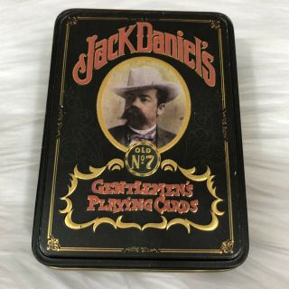 Jack Daniels Gentlemen’s Playing Cards In Tin Case Old No.  7 Deck