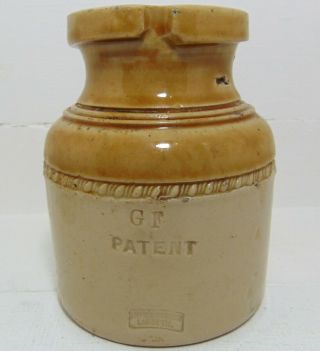 Early G F Patent Caviar Jar - Stephen Green Of Lambeth C1850 