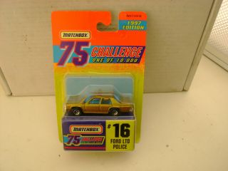 Matchbox Superfast Gold Challenge 16 Ford Ltd Police Limited Edition 1 Of 10,  000