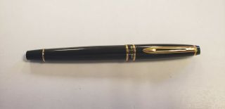 Waterman Paris Expert Ii Black & Gold Fountain Pen,  F - Fine Nib,  Made In France
