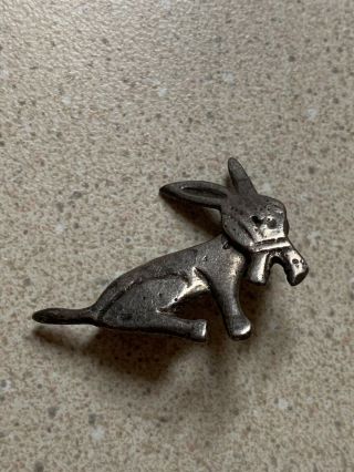 Vtg Mexico Taxco Pin/brooch Sterling Silver 925 Small Crude Ugly Donkey