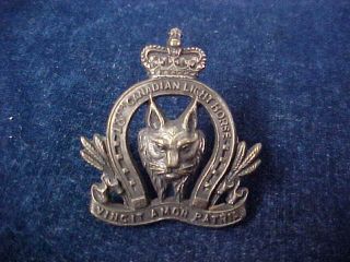 Orig Pre Ww2 Collar Badge The 18th Canadian Light Horse " W.  Scully - Montreal "