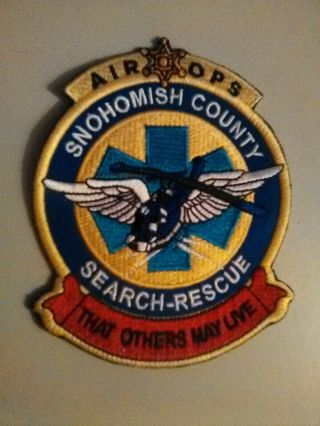 Snohomish County Search And Rescue Air Ops Sar Patch Wa Washington