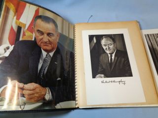 1965 Scrapbook Inauguration Of Lyndon B.  Johnson & Hubert Humphrey & Signatures