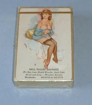 Vintage Pin Up Playing Cards Deck Mill Valley Salvage Waukesha Wisconsin