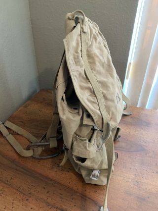 Vintage WW2 US Army Military Field Backpack Rucksack Canvas Bag Frame 2
