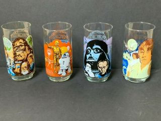Star Wars Collectible Glass Set Of 4 1977 Burger King
