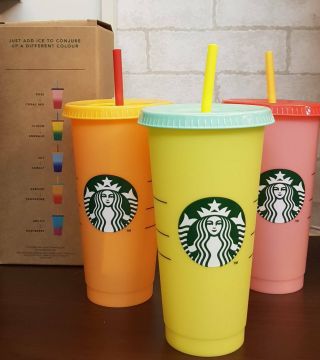 3 For $35 - Starbucks 2019 Reusable Color Changing Cold Cup X3 - Venti Tumbler