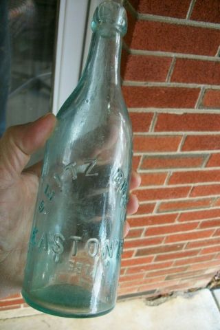 Aqua Seitz Bros Easton Pa Blob Top Bottle S On Back (28)