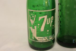 5 Vintage Glass Soda Bottles: Sprite,  TAB,  7Up,  Orange Crush,  Bubble Up 2
