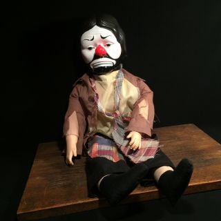 Vtg Ventriloquist Dummy 1978 Emmett Kelly Jr.  Horsman Puppet Willie Hobo Clown B