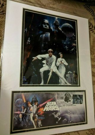 Usps Star Wars Poster Art Scene - May 25 2007 Stamp 12x16 Matted