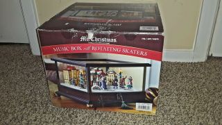 Mr.  Christmas Music Box With Rotating Skaters Plays 50 Tunes,