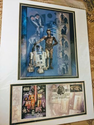 Usps Star Wars C3po And R2 May 25 2007 Stamp 12x16 Matted Art Poster