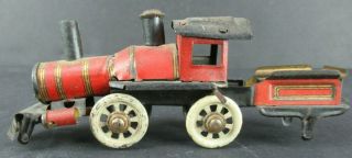 Antique German Tin Litho Penny Toy Train /as Found Approx 6 " L X 2 " T