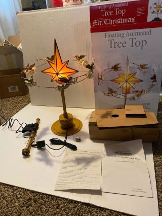 Mr Christmas Mobile Floating Angels Lighted Star Animated Tree Topper