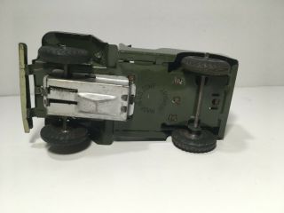 RARE 50 ' s GOSO US ZONE GERMANY TIN FRICTION MILITARY POLICE WILLYS JEEP VNMINT 3