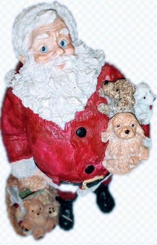 Vintage The Legend Of Santa Claus Santa/pups Limited Edition Figurine
