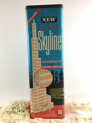 Halsam American Skyline Plastic Construction Set 95,  Complete With Color