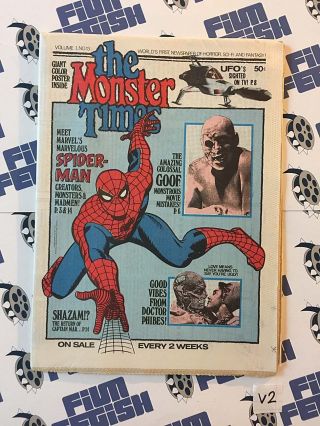 The Monster Times Volume 1 Number 13 With Spider - Man Poster Insert [v2]