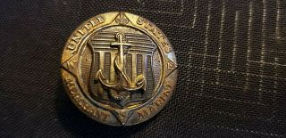 Vintage Sterling Silver Us Merchant Marine Pin Badge,  A.  E.  Co.  N.  Y.